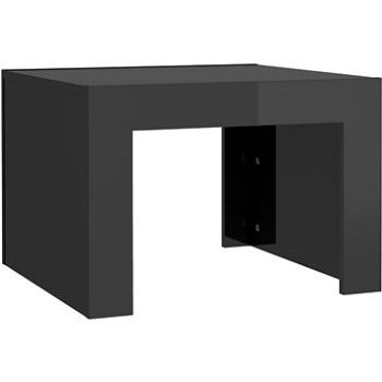 SHUMEE Konferenčný stolík sivý vysoký lesk 50 × 50 × 35 cm drevotrieska, 808557
