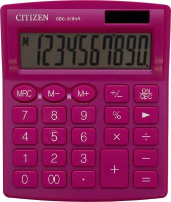 Citizen Office SDC-810NRPKE vrecková kalkulačka ružová Displej (počet miest): 10 solárny pohon, na batérie (š x v x h) 1