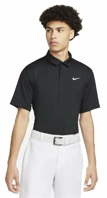 Nike Dri-Fit Tour Mens Solid Golf Polo Black/White L