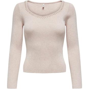 Only  ONLEMMA LS V-NECK PEARL KNT 15328014  Svetre Béžová