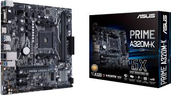 Asus PRIME A320M-K/CSM Základná doska Socket AMD AM4 Tvarový faktor Micro-ATX Čipová sada základnej dosky AMD® A320