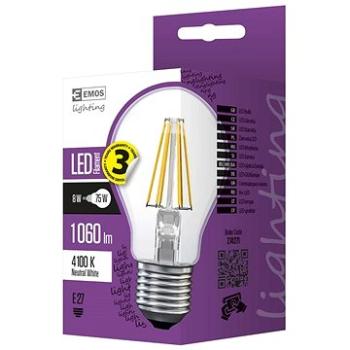 EMOS LED žiarovka Filament A60 A++ 8 W E27 neutrálna biela (1525283241)