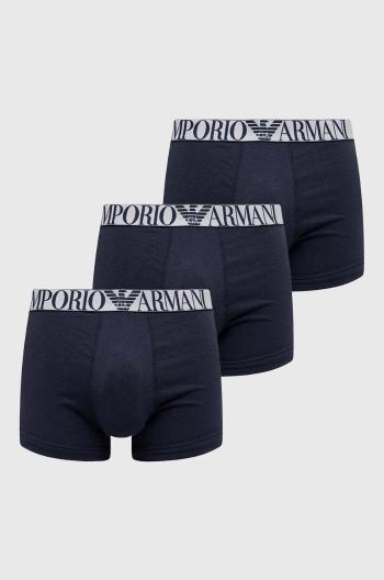 Boxerky Emporio Armani Underwear 3-pak pánske, tmavomodrá farba, 111357 4R726