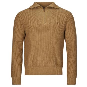 Polo Ralph Lauren  PULL 1/2 ZIP EN LAINE MELANGE  Svetre Hnedá