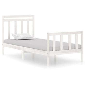 Rám postele biely masívne drevo 90 × 190 cm Single, 3105346