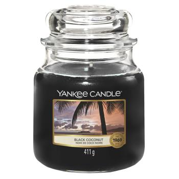 YANKEE CANDLE Classic Vonná sviečka stredná Black Coconut 411 g