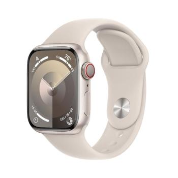 APPLE WATCH SERIES 9 GPS + CELLULAR 41MM STARLIGHT ALUMINIUM CASE STARLIGHT SPORTBAND-S/M,MRHN3QC/A