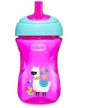 Chicco hrnček Advanced so slamkovým náustkom 266 ml, ružový 12 mes.+ (06941.100P)