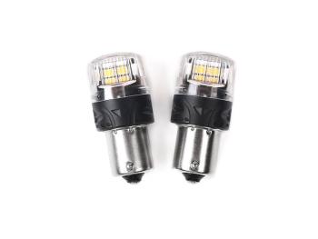 Autožiarovka LED BA15S 12V CARCLEVER 16LED 2835SMD oranžová 2ks