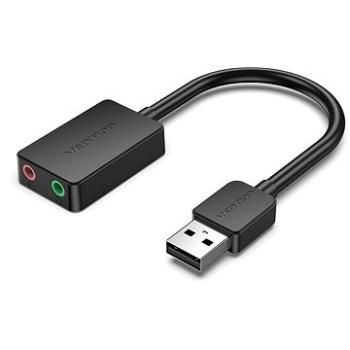 Vention 2-port USB External Sound Card 0,15 m Black (CDYB0)