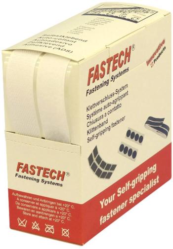 FASTECH® B20-SKL000005 pásik so suchým zipsom zalepenie hotmelt háčiková a flaušová časť (d x š) 5000 mm x 20 mm biela 5