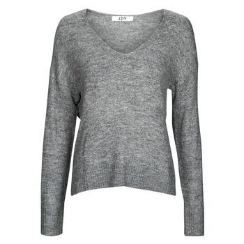 JDY  Svetre JDYELANORA L/S V-NECK PULLO. KNT  Šedá