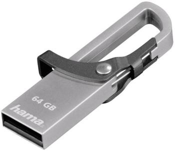 Hama FlashPen Hook-Style USB flash disk 64 GB sivá 123922 USB 2.0