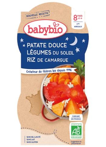 2x BABYBIO Večerné menu sladké zemiaky s letnou zeleninou (200 g)