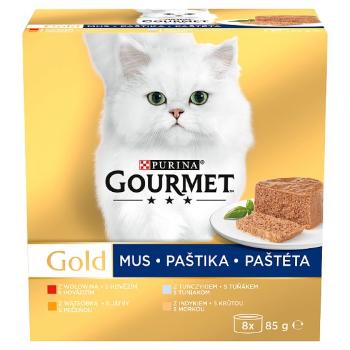 GOURMET GOLD Multipack 12(8x85g) paštéty tuniak/pečeň/morka/hovädzie