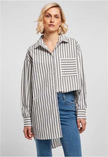 Urban Classics Ladies Oversized Stripe Shirt white/darkshadow - XL