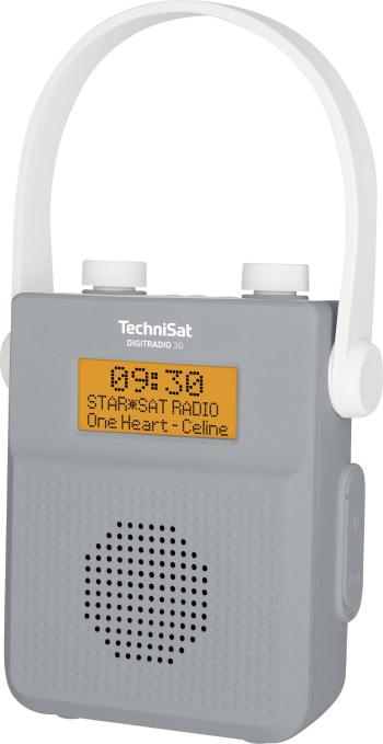 TechniSat DIGITRADIO 30 vreckové rádio DAB+, FM, DAB Bluetooth  vodotesné biela, sivá