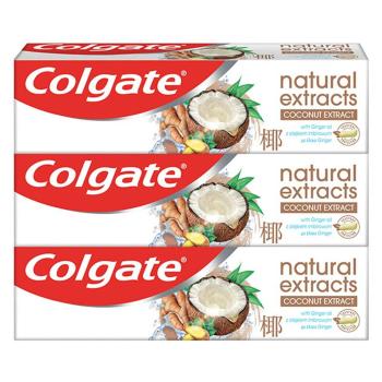 COLGATE Natural Extracts Zubná pasta Coconut+Ginger 3 x 75 ml