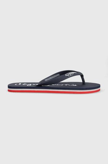 Žabky Pepe Jeans BAY BEACH pánske, tmavomodrá farba, PMS70128