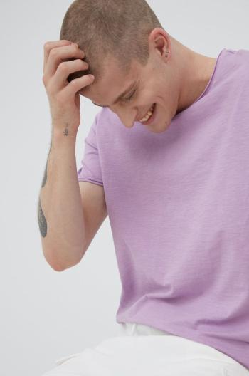 Bavlnené tričko Medicine fialová farba, jednofarebné
