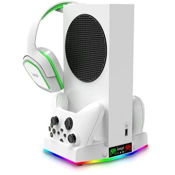 iPega XBS011S Multifunkční Nabíjecí RGB Stojan s Chlazením pro Xbox Series S + 2ks Baterií (PG-XBS011S)