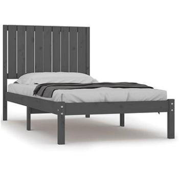 Rám postele sivý masívna borovica 90 × 200 cm, 3104400