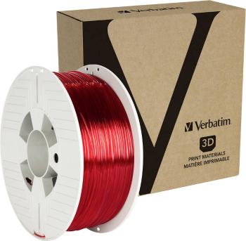 Verbatim 55054  vlákno pre 3D tlačiarne PETG plast  1.75 mm 1 kg červená (transparentná)  1 ks