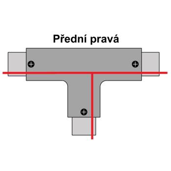 T-LED T spojka pre vstavanú 3F lištu Vyberte variantu: Pravá predná biela 105684