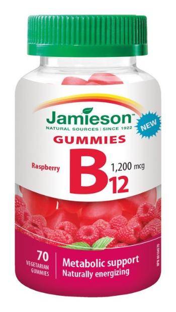 Jamieson Vitamín B12 Gummies 1200 mcg 70 želatínové pastilky