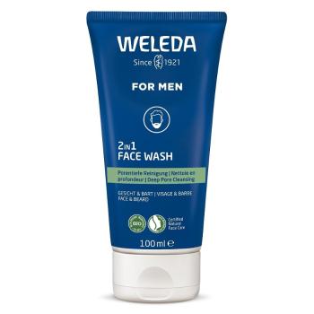 WELEDA For Men 2v1 Čistiaci gél na tvár a fúzy 100 ml