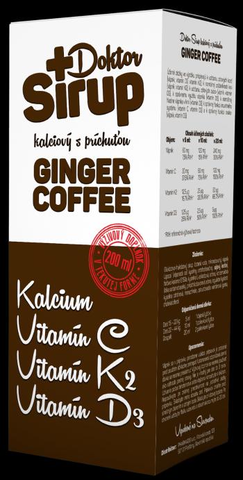 Doktor Sirup GINGER COFFEE kalciový sirup 200 ml