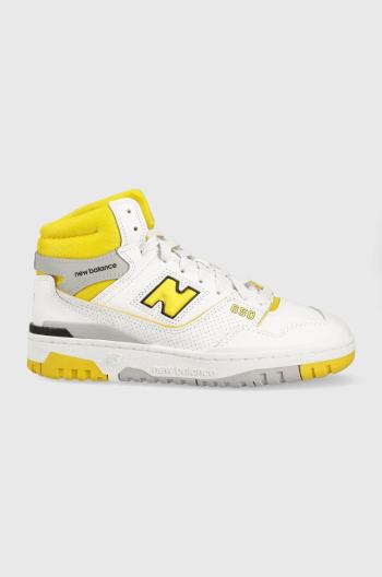 Kožené tenisky New Balance BB650RCG biela farba