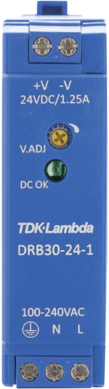 TDK-Lambda DRB30-24-1 sieťový zdroj na montážnu lištu (DIN lištu)  24 V/DC 1.25 A 30 W 1 x