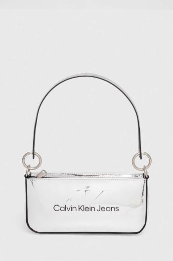 Kabelka Calvin Klein Jeans strieborná farba,K60K611857