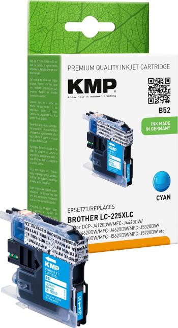 KMP Ink náhradný Brother LC-225XLC kompatibilná  zelenomodrá B52 1530,0003