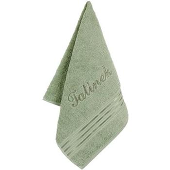 BELLATEX s.r.o. Froté uterák 50 × 100 Linie L/720 zelený s výšivkou „Tatínek“ (7899)