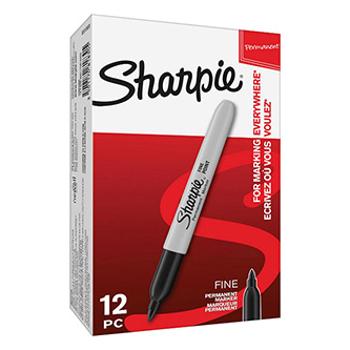 Sharpie S0810930, popisovač Fine, čierny, 12ks, 0.9mm, permanentný