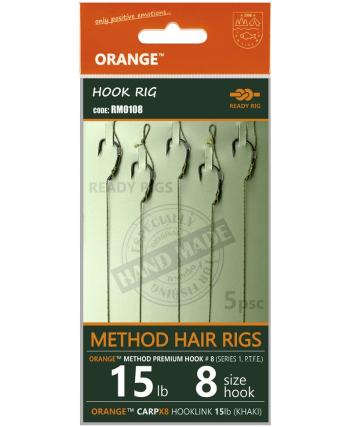 Life orange nadväzce method hair rigs s1 15 lb 5 ks - 10