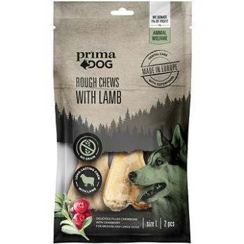 PrimaDog plnené žuvacie kosti Jahňa-Brusnica  L 13,5 cm 140 g (6430076894274)