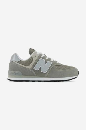 Detské tenisky New Balance GC574EVG šedá farba