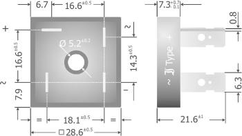 Diotec KBPC3510FP mostíkový usmerňovač KBPC 1000 V 35 A jednofázové