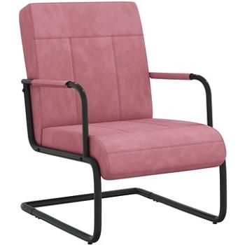 Konzolová stolička ružová zamat, 325792