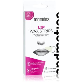 andmetics Wax Strips Lips voskové depilačné pásiky na hornú peru 16 ks