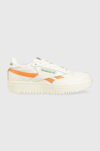 Kožené tenisky Reebok Classic Club C Double Reven biela farba