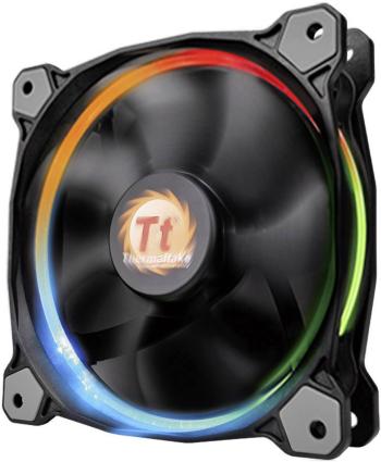 Thermaltake Riing 12 LED RGB PC vetrák s krytom čierna (š x v x h) 120 x 120 x 25 mm vrátane LED osvetlenia