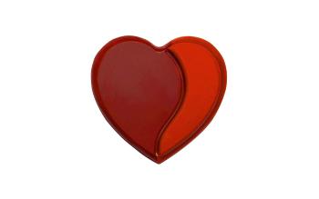 Červené čokoládové srdce 40 ks - 3,5 cm - 