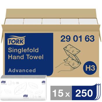 TORK 290163 Zickzack Advanced papierové utierky, skladané (d x š) 23 cm x 25 cm biela 15 x 250 blistrov / bal.  3750 ks