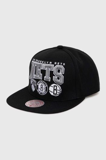 Šiltovka Mitchell&Ness BROOKLYN NETS čierna farba, s nášivkou