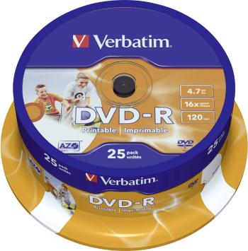 Verbatim 43538 DVD-R 4.7 GB 25 ks vreteno možnosť potlače