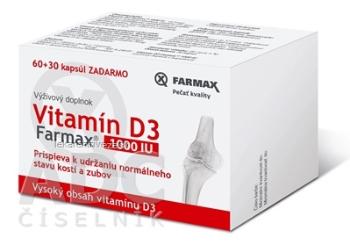 FARMAX Vitamín D3 1000 IU cps 60+30 zadarmo (90 ks)